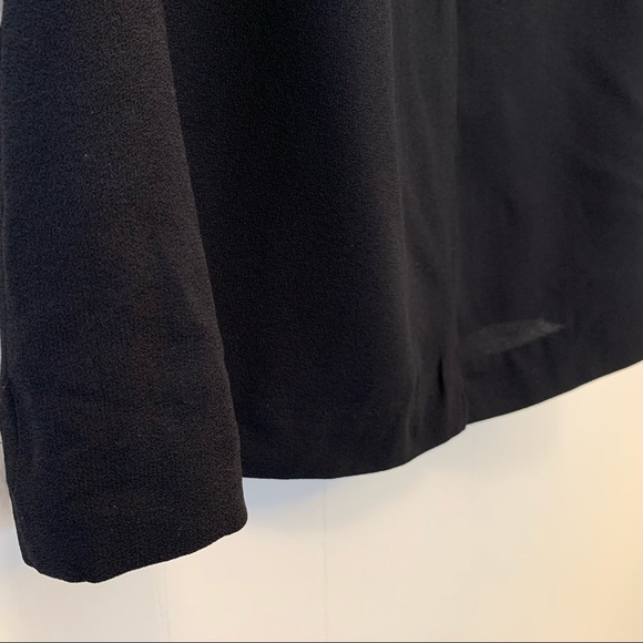 Vintage Mod Ruffle Neck Women’s Black Dress - Picture 5 of 16